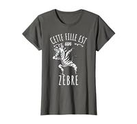 Cette Fille Est Un Zèbre T-Shirt, Femme, Asphalte, XS