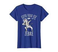 Cette Fille Est Un Zèbre T-Shirt, Femme, Bleu Royal, S