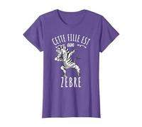 Cette Fille Est Un Zèbre T-Shirt, Femme, Violet Chiné, XXL