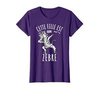Cette Fille Est Un Zèbre T-Shirt, Femme, Violet, S
