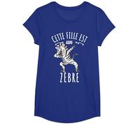 Cette Fille Est Un Zèbre T-Shirt, Fille, Bleu Royal, M