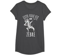 Cette Fille Est Un Zèbre T-Shirt, Fille, Chiné Foncé, S