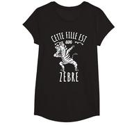 Cette Fille Est Un Zèbre T-Shirt, Fille, Noir, S