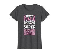 Cette Fille Est Une Super Assistante Dentaire T-Shirt, Femme, Chiné Foncé, 3XL