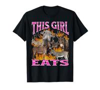 Cette fille mange un boitleg de mème d'âne offensif et drôle T-Shirt