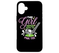 Cette fille sait comment se débrouiller pour une fille de golf Coque pour iPhone 16 Plus