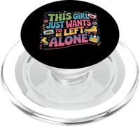 Cette Fille Veut Juste qu'on la Laisse Tranquille Design PopSockets PopGrip pour MagSafe