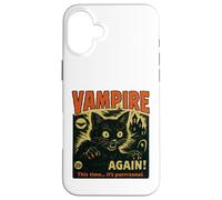Cette Fois, C'est Vampire Cat Horror Dark Funny Night. Coque pour iPhone 16 Plus