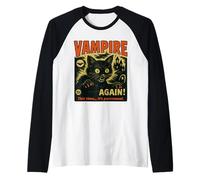Cette Fois, C'est Vampire Cat Horror Dark Funny Night. Manche Raglan