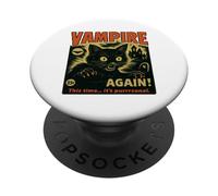 Cette Fois, C'est Vampire Cat Horror Dark Funny Night. PopSockets PopGrip Adhésif