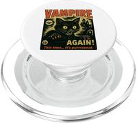 Cette Fois, C'est Vampire Cat Horror Dark Funny Night. PopSockets PopGrip pour MagSafe