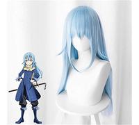 Cette fois-là, je me suis réincarné en tant que perruque de Cosplay Slime Rimuru Tempest Long bleu cheveux synthétiques Halloween Party Costume perruques