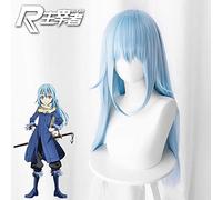 Cette fois-là, je me suis réincarné en tant que perruque de Cosplay Slime Rimuru Tempest perruque 70cm de long cheveux synthétiques droits résistants à la chaleur bleu Rimuru Tempest
