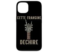 Cette Frangine Dechire Guitare Gothique Rocker Squelette Coque pour iPhone 13