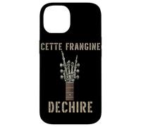 Cette Frangine Dechire Guitare Gothique Rocker Squelette Coque pour iPhone 14