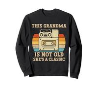Cette grand-mère n'est pas vieille, elle est une cassette de musique rétro classique Sweatshirt