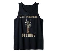 Cette Infirmiere Dechire Guitare Squelette Gothique Rocker Débardeur
