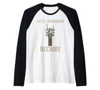 Cette Infirmiere Dechire Guitare Squelette Gothique Rocker Manche Raglan