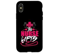 Cette infirmière soulève Un entraînement drôle d'haltérophilie, de Fitness, de Gym Coque pour iPhone X/XS