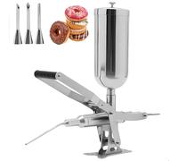 Cette Machine à garnir Les Beignets, injecteur de crème Grande capacité de 5 L avec 4 Buses, est idéale pour Les boulangeries, Les cafés et Les pâtisseries.