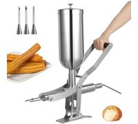Cette Machine Manuelle de Remplissage de Beignets, avec injecteur de crème en Acier Inoxydable 304, trémie de 5 L, 4 Buses, précision de ±1 g et Finition Miroir, est dotée d'une Finition Mir