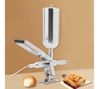 Cette Machine Manuelle de Remplissage de Beignets, injecteur de crème en Acier Inoxydable 304, Distributeur de Confiture avec trémie de 5 L et 4 Buses