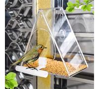 Cette mangeoire pour oiseaux montée sur fenêtre est dotée d'une ventouse super-forte et d'une conception résistante aux intempéries, convenant aux jardins, cours et balcons. Fabriquée en matériau acry