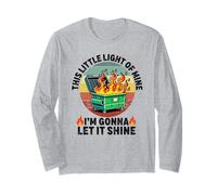 Cette Petite lumière de Moi brûle dans Une Benne à ordures Funny Office Work Manche Longue