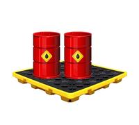 Cette Plateforme modulaire Industrielle de contrôle des fuites est dotée d'une Sortie de Drainage, d'une Interface pour Chariot élévateur et d'une Conception Robuste, permettant Le Stockage