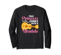 Cette Princesse est livrée avec Un ukulélé drôle Musicien Manche Longue