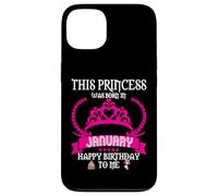 Cette Princesse est née en Janvier Funny Jan Birthday Queen Coque pour iPhone 13