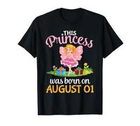 Cette Princesse est née Le 1er août, Anniversaire de ma Fille T-Shirt