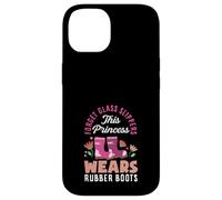 Cette Princesse Porte des Bottes en Caoutchouc Amusantes pour Le Jardinage Coque pour iPhone 14