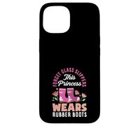 Cette Princesse Porte des Bottes en Caoutchouc Amusantes pour Le Jardinage Coque pour iPhone 15