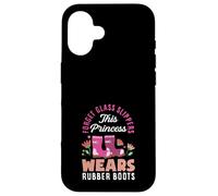 Cette Princesse Porte des Bottes en Caoutchouc Amusantes pour Le Jardinage Coque pour iPhone 16