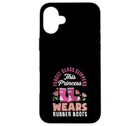 Cette Princesse Porte des Bottes en Caoutchouc Amusantes pour Le Jardinage Coque pour iPhone 16 Plus