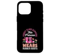 Cette Princesse Porte des Bottes en Caoutchouc Amusantes pour Le Jardinage Coque pour iPhone 16 Pro Max