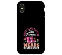 Cette Princesse Porte des Bottes en Caoutchouc Amusantes pour Le Jardinage Coque pour iPhone X/XS