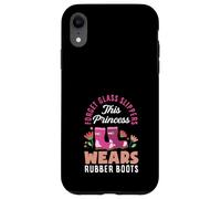Cette Princesse Porte des Bottes en Caoutchouc Amusantes pour Le Jardinage Coque pour iPhone XR