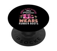 Cette Princesse Porte des Bottes en Caoutchouc Amusantes pour Le Jardinage PopSockets PopGrip Adhésif