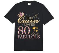 Cette Reine Donne Un Look Fabuleux à 80 Ans, Jour de sa 80e Anniversaire Comfort Colors Adult Heavyweight T-Shirt
