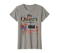 Cette Reine est née en 1958 pour Anniversaire de Filles et Femmes T-Shirt