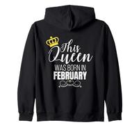 Cette Reine est née en février Sassy Funny Ladies Sweat à Capuche