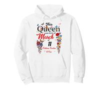 Cette Reine est née Le 11 Mars, 11e Anniversaire Sweat à Capuche