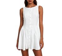 Cette Robe Courte Classique pour Femme, Silhouette trapèze, Taille cintrée et Dos nué présente Une découpe et Une Coupe trapèze décontractée, ce Qui la Rend Parfaite pour Les fêtes et Les Cocktails.