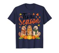 Cette Saison d'automne, Un Adorable ornithorynque Laisse Ensemble Une Citrouille T-Shirt
