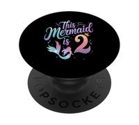 Cette Sirène Est 2 Tenue d'anniversaire pour Les Filles PopSockets PopGrip Adhésif