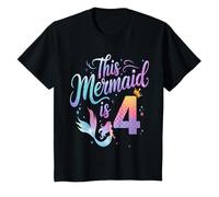 Cette Sirène Est 4 Tenue d'anniversaire pour Les Filles T-Shirt