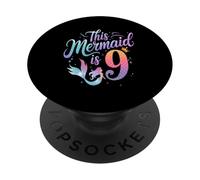 Cette Sirène Est 9 Tenue d'anniversaire pour Les Filles PopSockets PopGrip Adhésif
