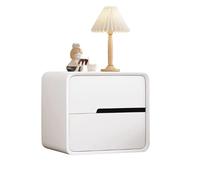 Cette Table de Chevet, sans Assemblage requis, de Style Minimaliste crème, en Bois Massif, est Un Petit Meuble de Rangement de Chevet, adapté aux Salons et aux Chambres. (L, 25 cm (9,84 po))